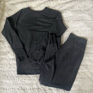 Athleta Coaster Luxe Sweatshirt & Jogger Set (Gray)